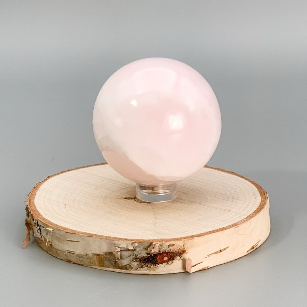 Pink Calcite Sphere, Glows Florescent - 1.5"